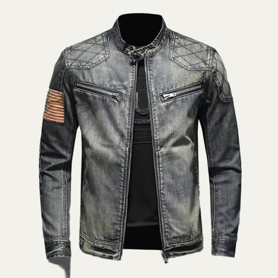 Men's Classic Quilted Motorcycle Jacket - OutfitLondon
