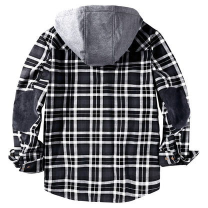 Warm Plaid Hooded Fleece Jacket