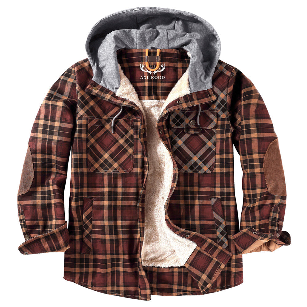 Warm Plaid Hooded Fleece Jacket