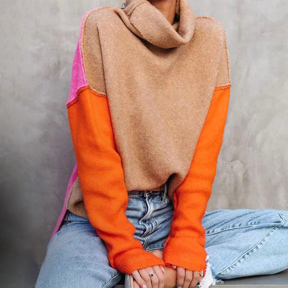 Vibrant Fall Crew Neck Sweater