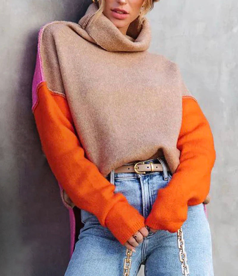 Vibrant Fall Crew Neck Sweater
