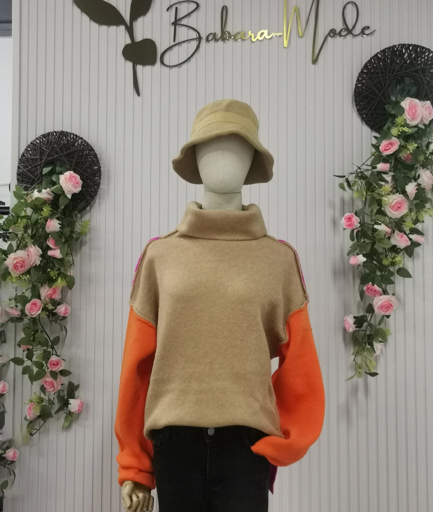 Vibrant Fall Crew Neck Sweater