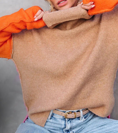 Vibrant Fall Crew Neck Sweater