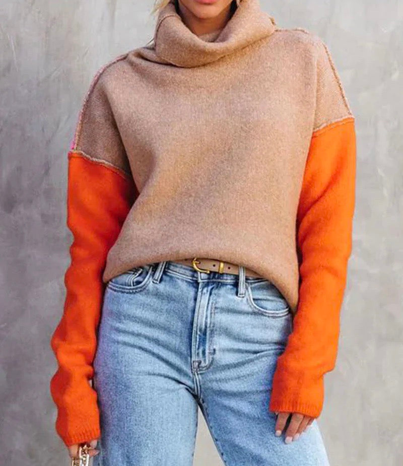 Vibrant Fall Crew Neck Sweater