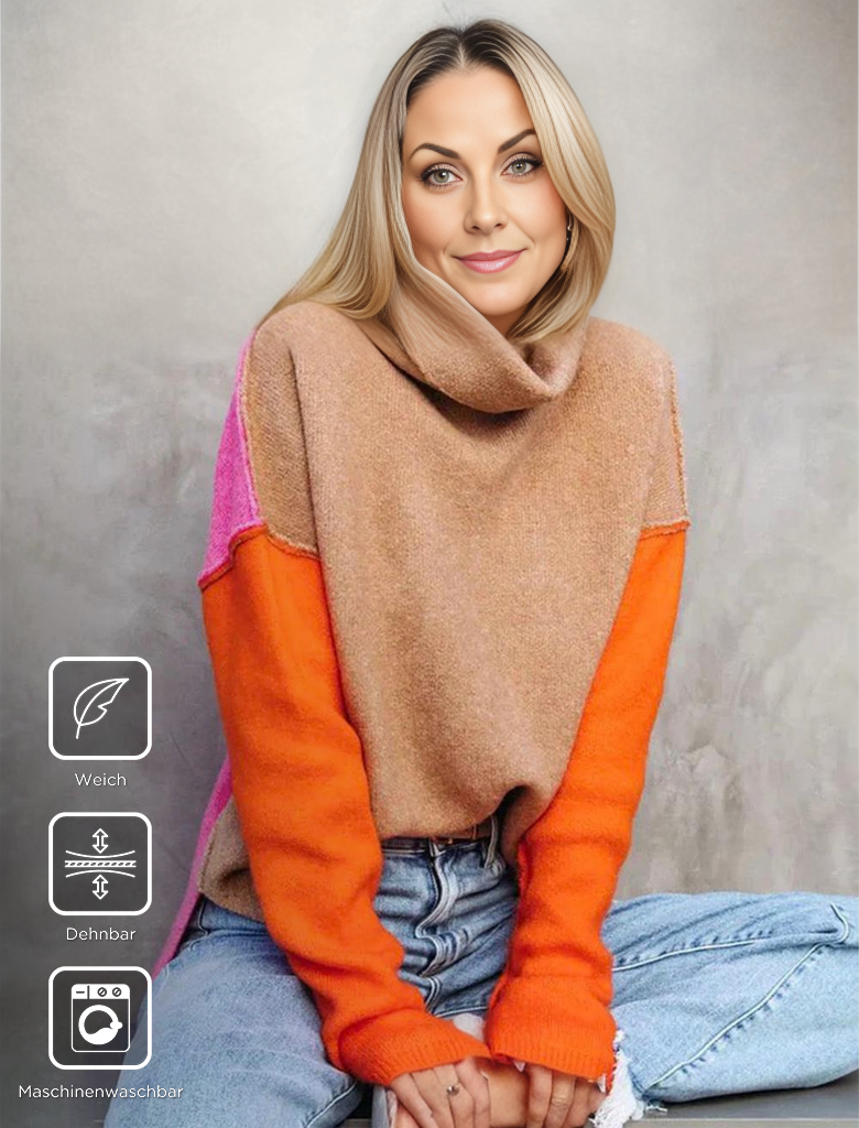 Vibrant Fall Crew Neck Sweater - OutfitLondon