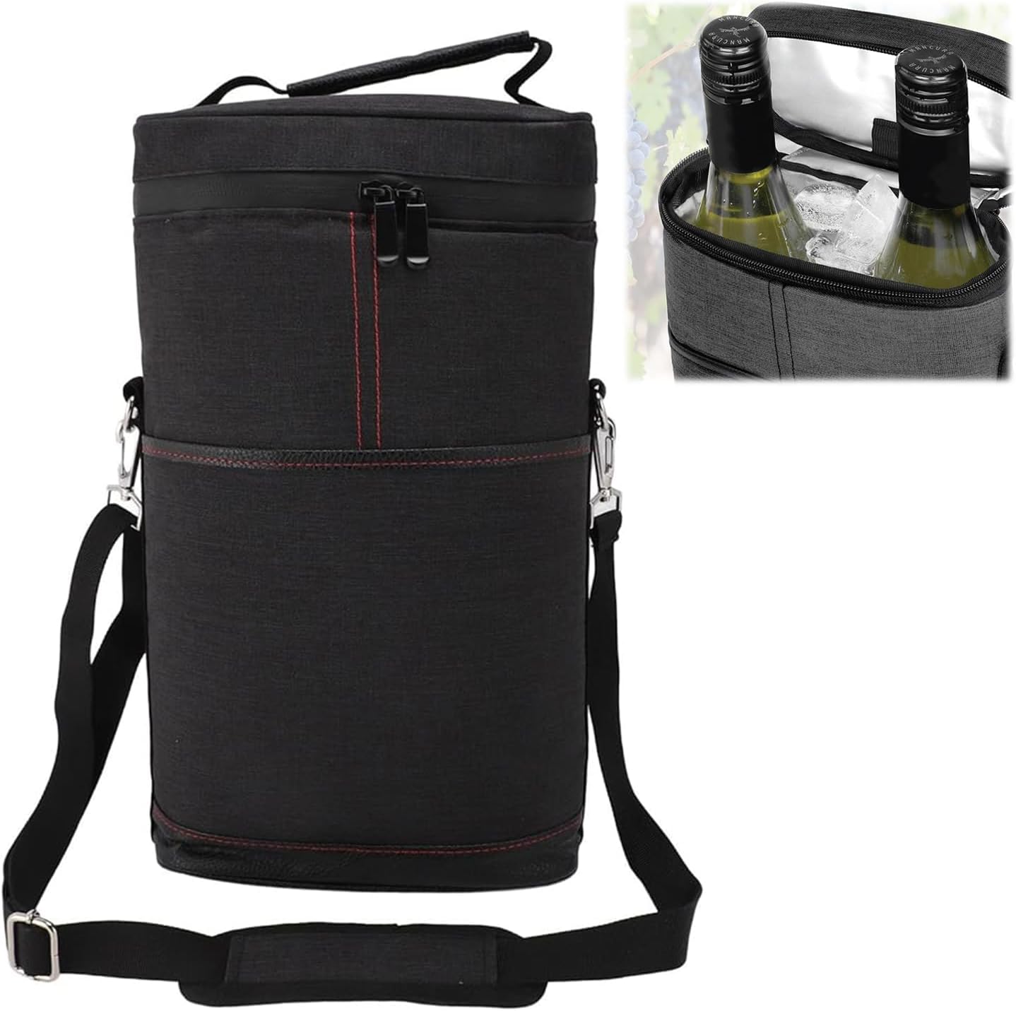 Thermal Wine Carrier Bag with Padded Strap