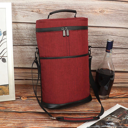 Thermal Wine Carrier Bag with Padded Strap - OutfitLondon