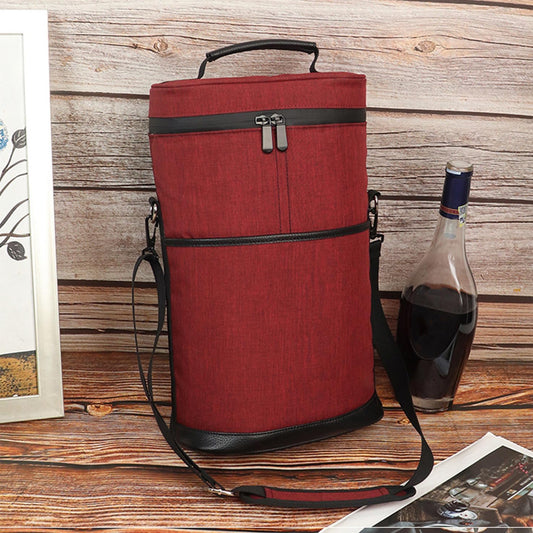 Thermal Wine Carrier Bag with Padded Strap - OutfitLondon