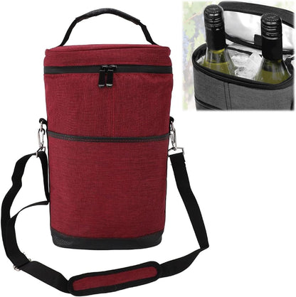 Thermal Wine Carrier Bag with Padded Strap