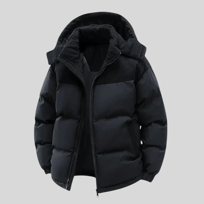 Warm Padded Coat with Fleece Lined Hood