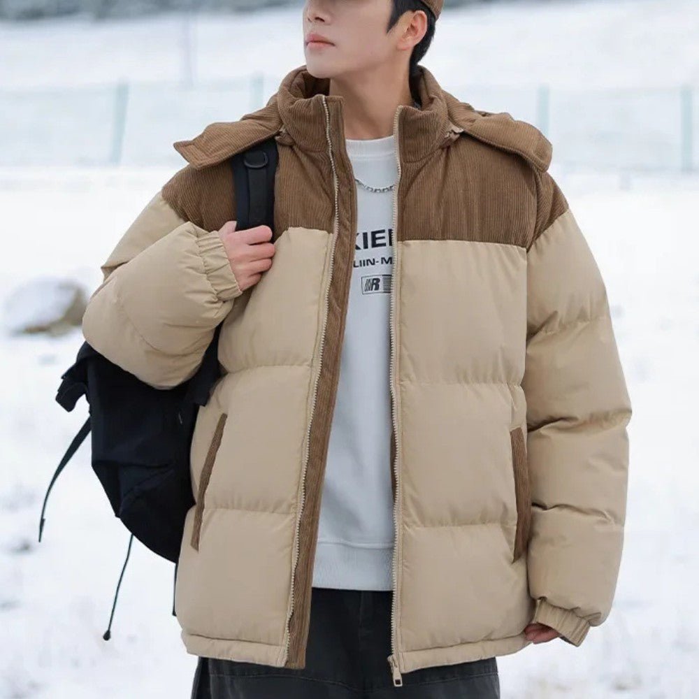 Warm Padded Coat with Fleece Lined Hood