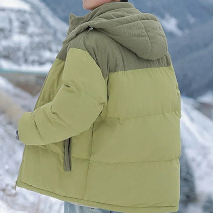 Warm Padded Coat with Fleece Lined Hood