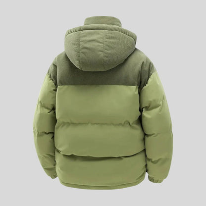 Warm Padded Coat with Fleece Lined Hood