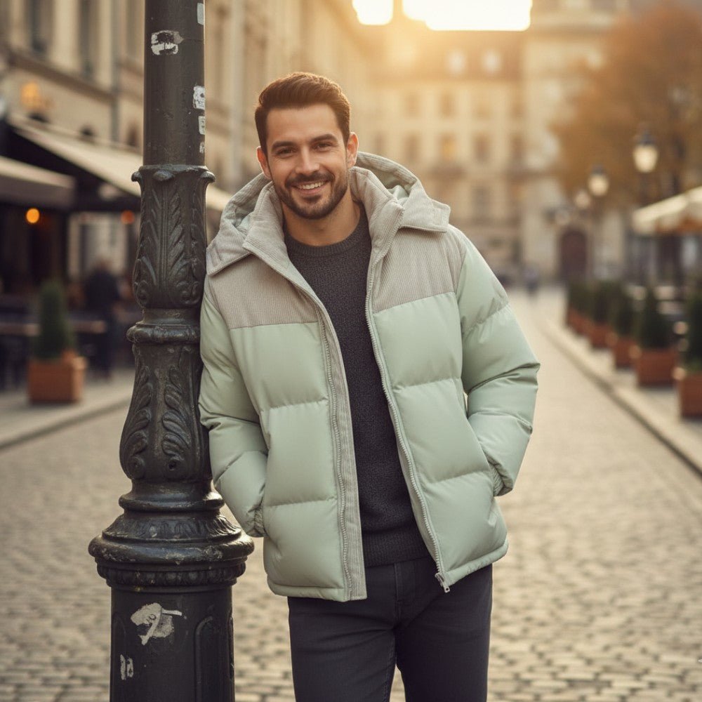 Warm Padded Coat with Fleece Lined Hood