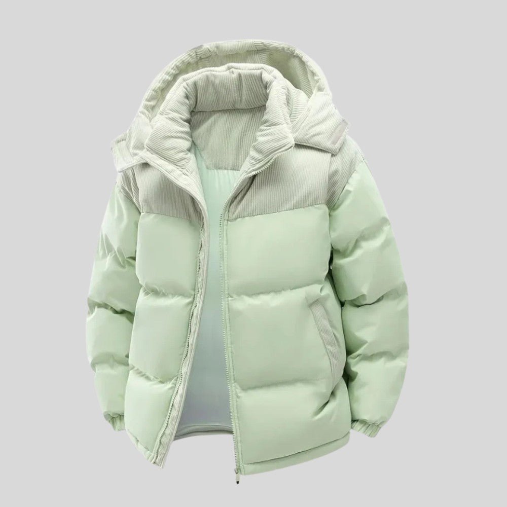 Warm Padded Coat with Fleece Lined Hood