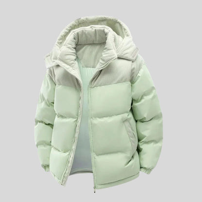 Warm Padded Coat with Fleece Lined Hood