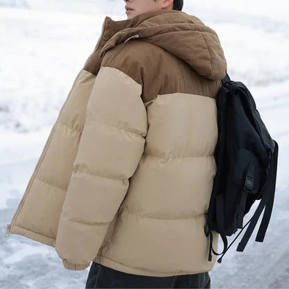 Warm Padded Coat with Fleece Lined Hood