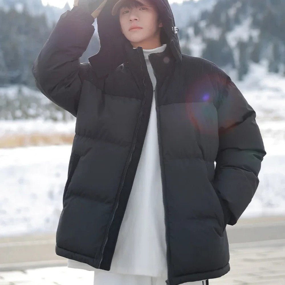 Warm Padded Coat with Fleece Lined Hood