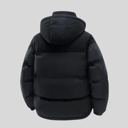 Warm Padded Coat with Fleece Lined Hood