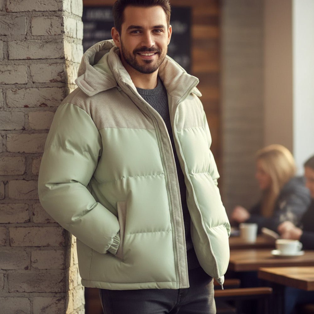 Warm Padded Coat with Fleece Lined Hood