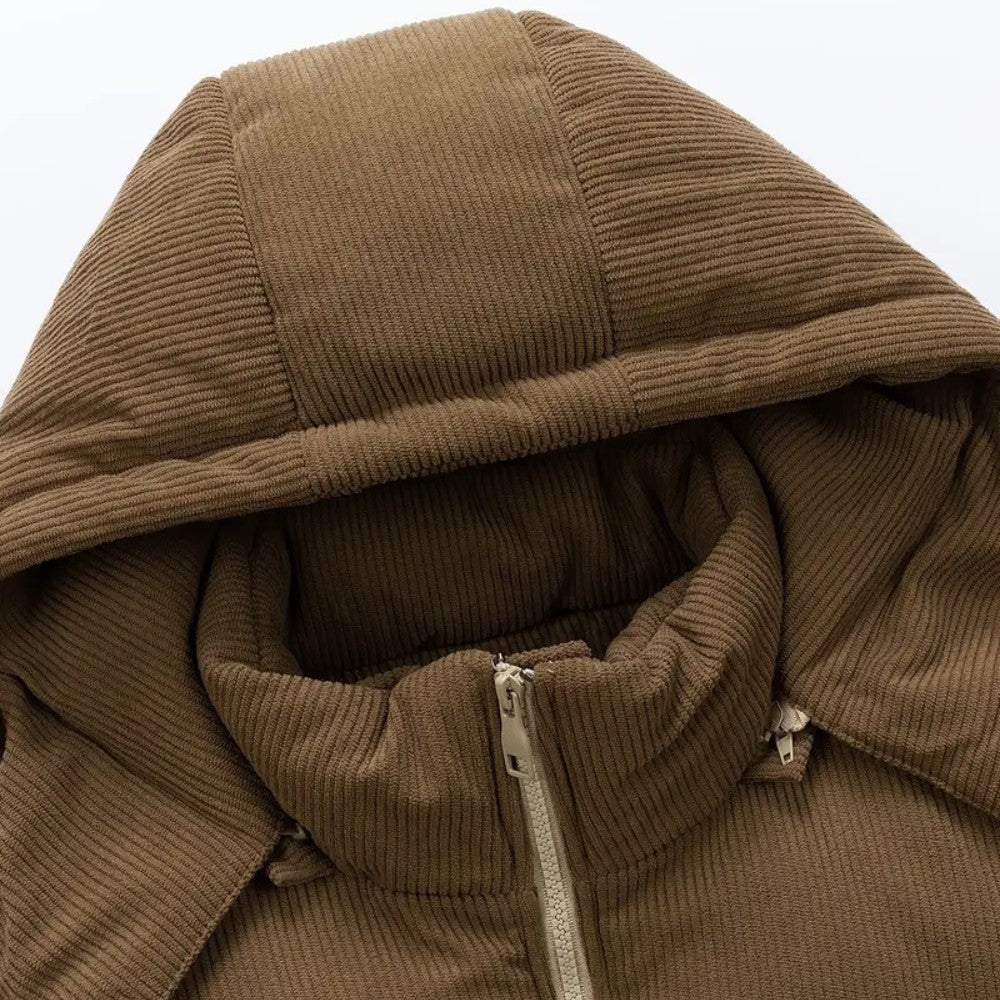 Warm Padded Coat with Fleece Lined Hood