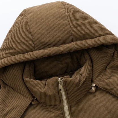 Warm Padded Coat with Fleece Lined Hood