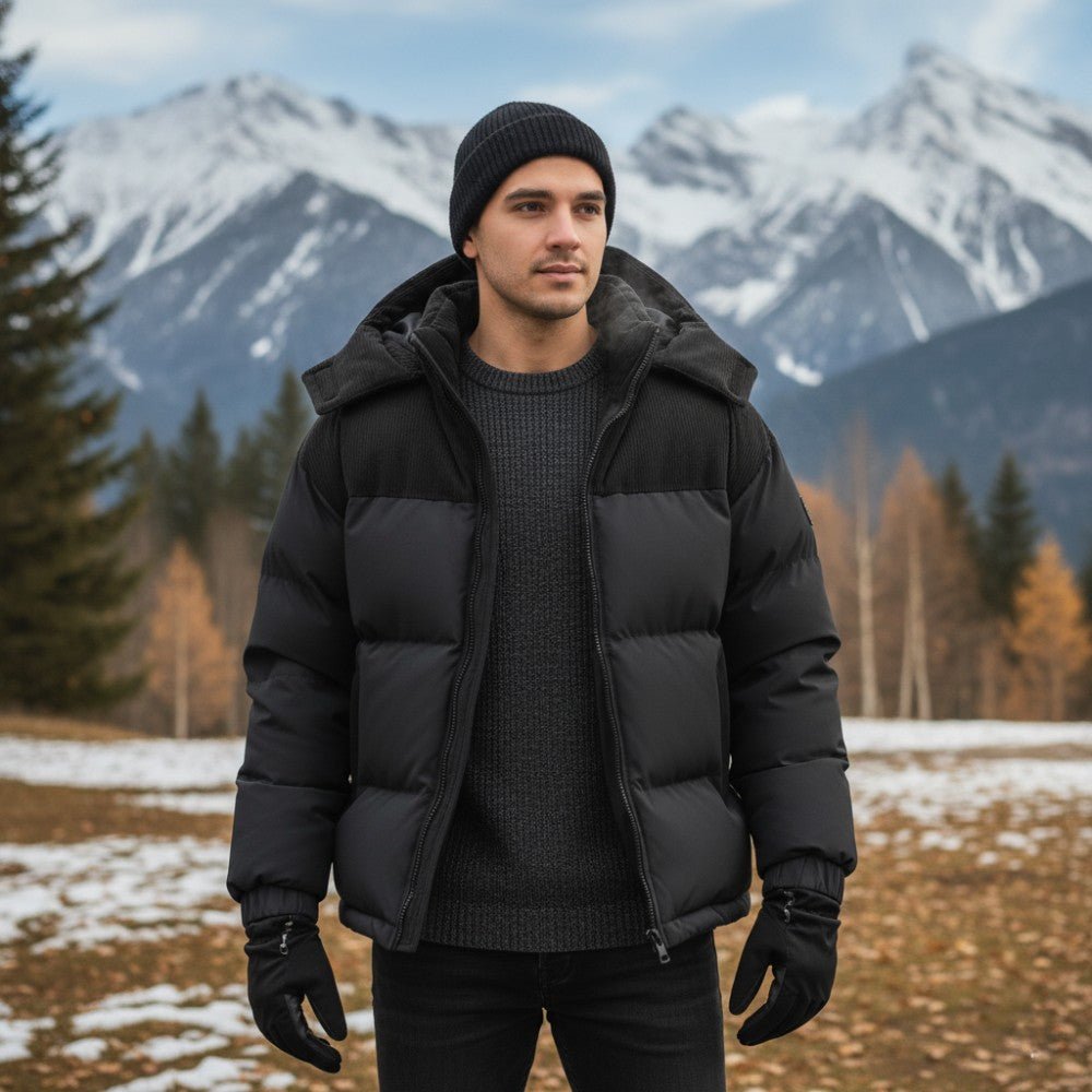 Warm Padded Coat with Fleece Lined Hood