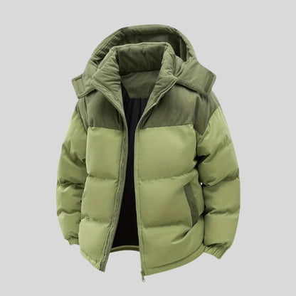 Warm Padded Coat with Fleece Lined Hood
