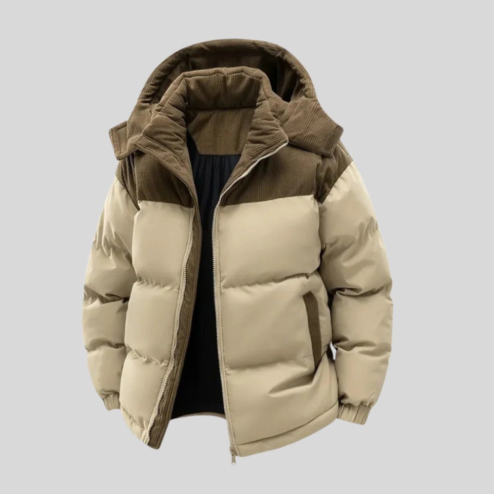 Warm Padded Coat with Fleece Lined Hood