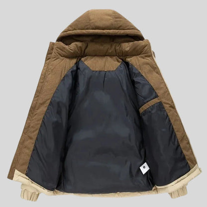 Warm Padded Coat with Fleece Lined Hood