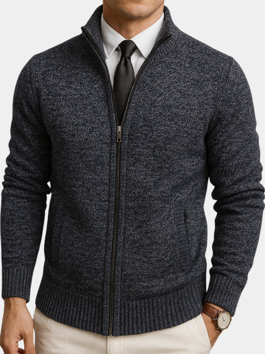 Classic Fit Wool Sweater Cardigan - OutfitLondon