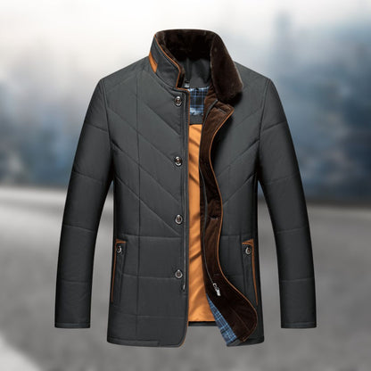 Warm Padded Fleece Mens Coat - OutfitLondon