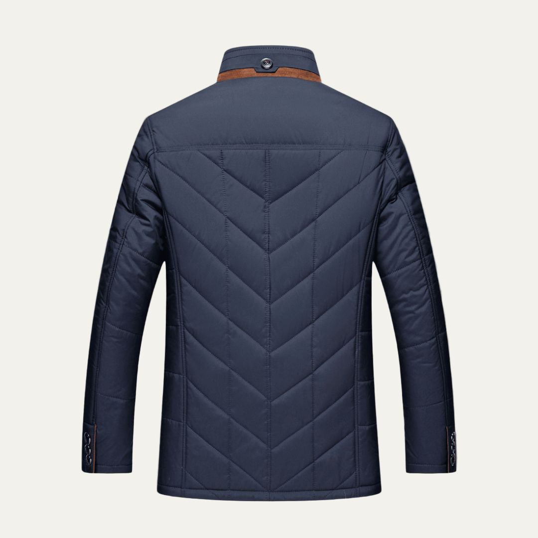 Warm Padded Parka Coat with Faux Fur Hood