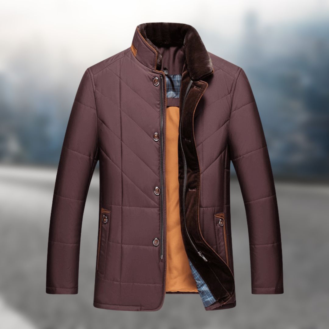 Warm Padded Fleece Mens Coat