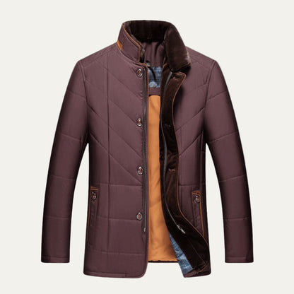 Warm Padded Parka Coat with Faux Fur Hood