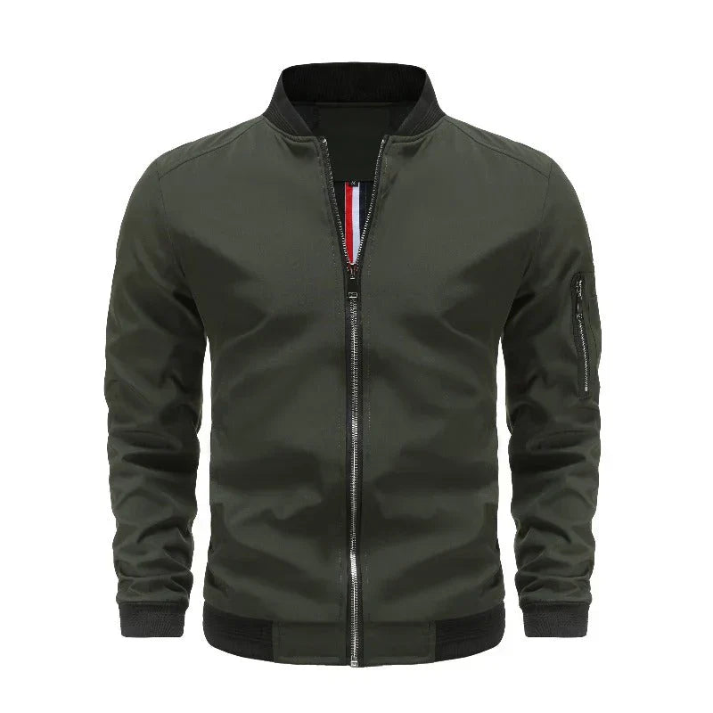 Warm Waterproof Zip Up Bomber Jacket