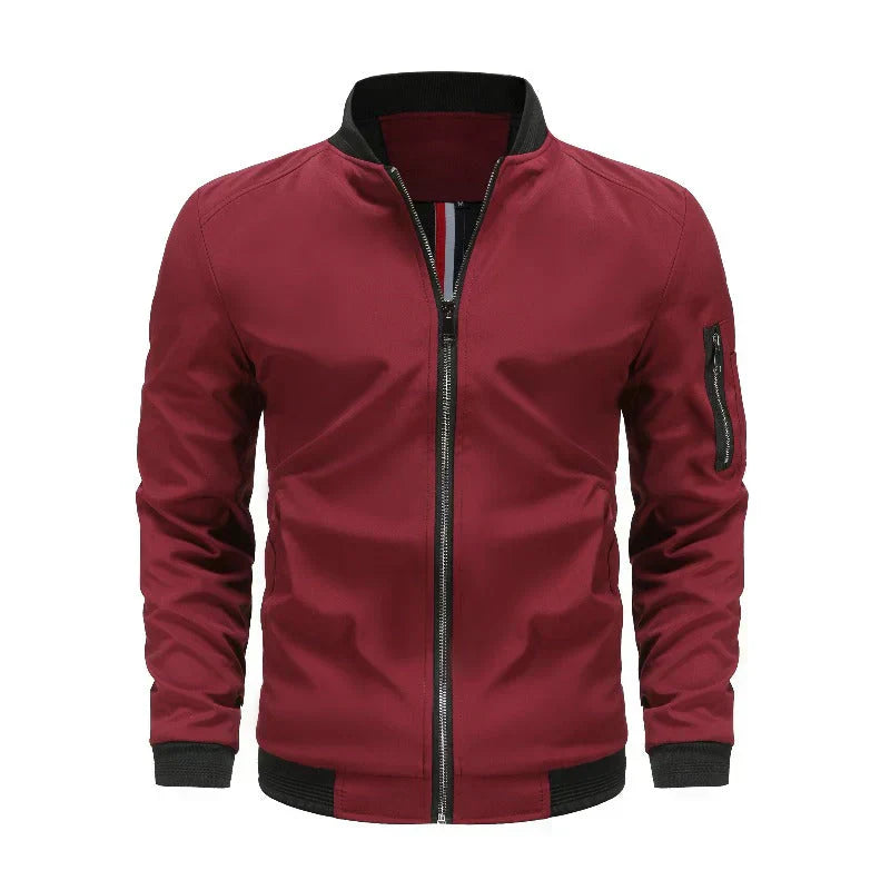 Warm Waterproof Zip Up Bomber Jacket