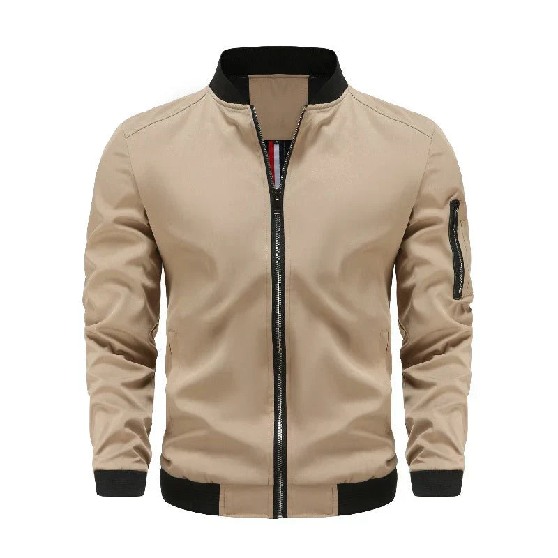 Warm Waterproof Zip Up Bomber Jacket