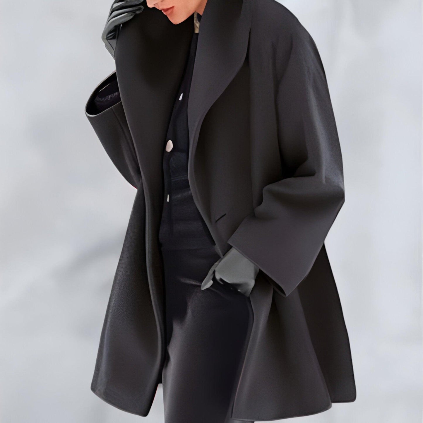 Premium Women's Wool Overcoat - Classic Warm Design