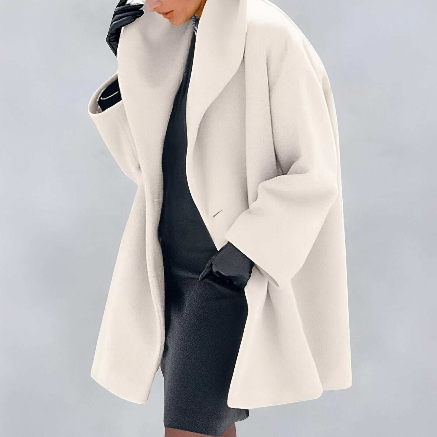 Premium Women's Wool Overcoat - Classic Warm Design