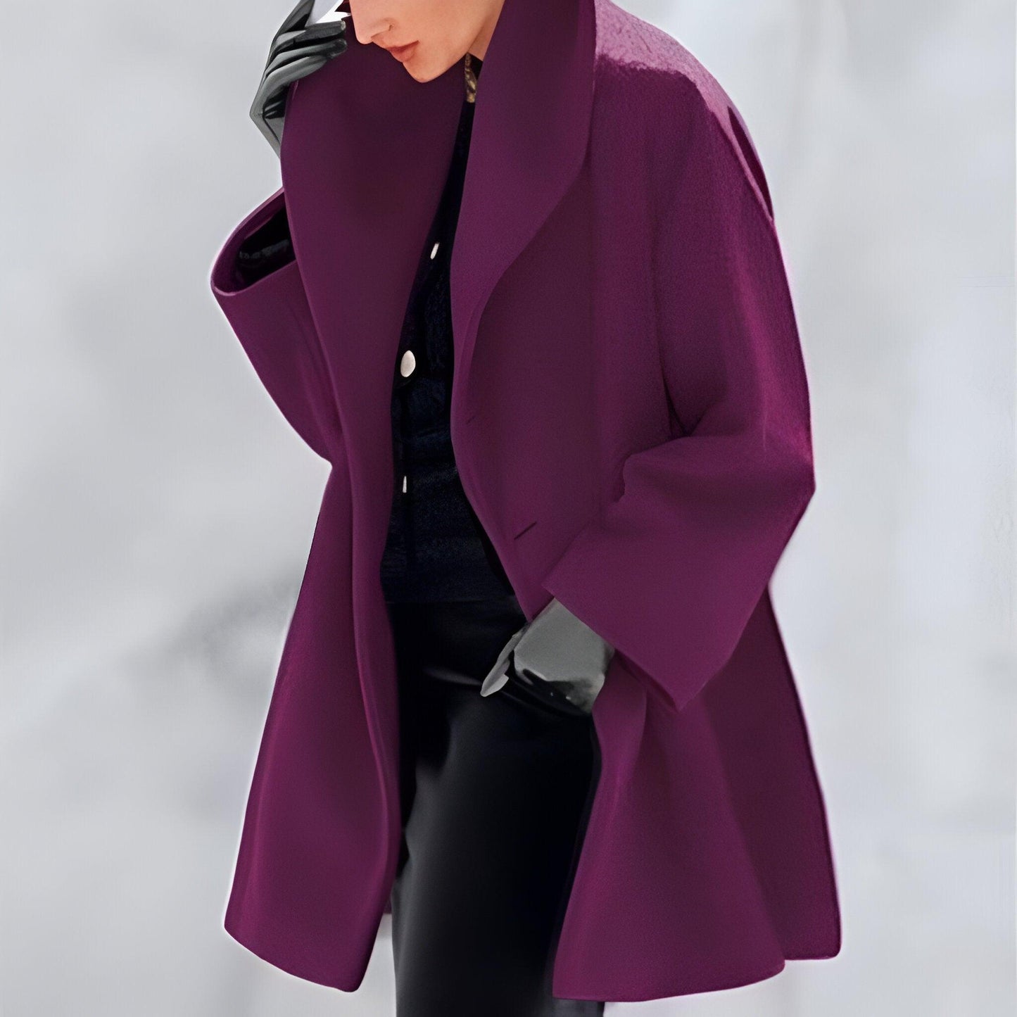 Premium Women's Wool Overcoat - Classic Warm Design