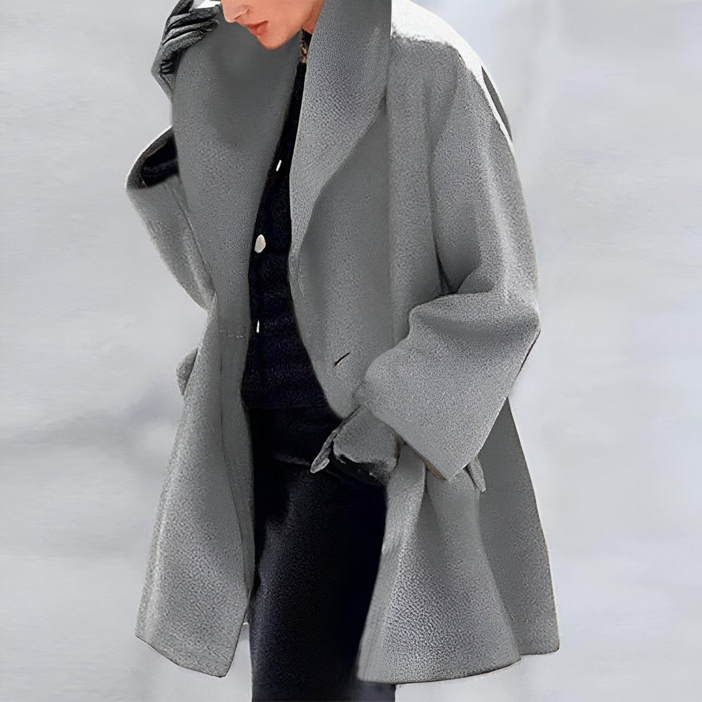 Premium Women's Wool Overcoat - Classic Warm Design