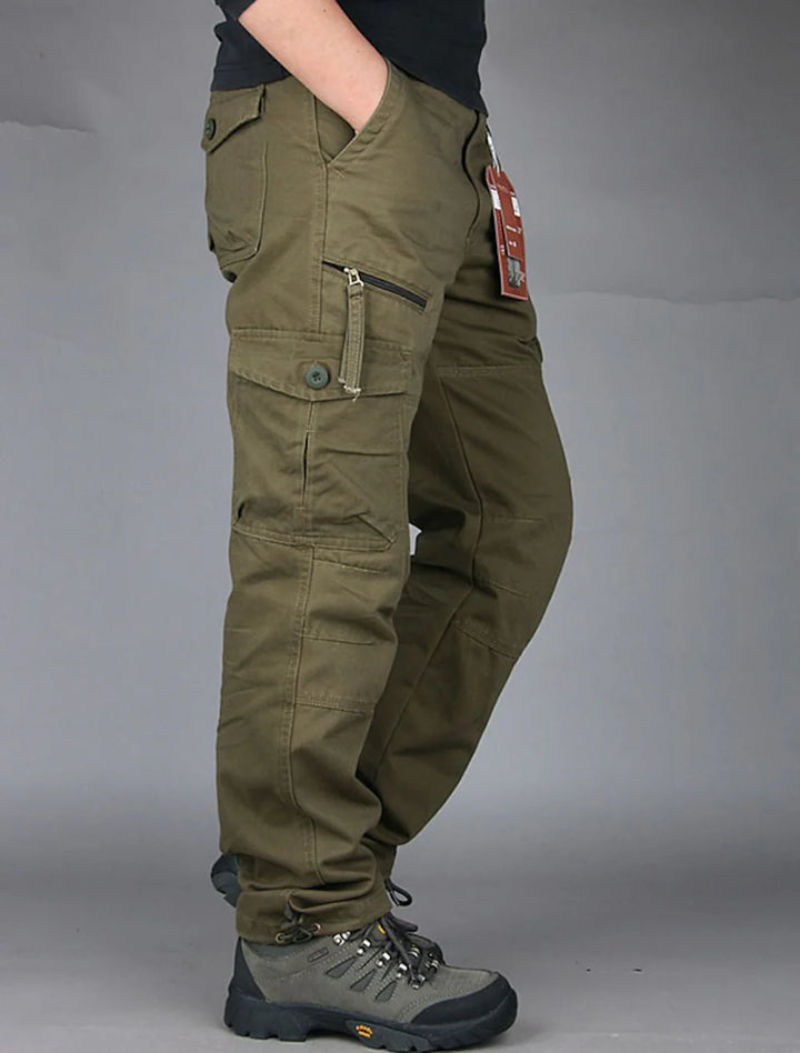 Classic Straight Fit Cargo Trousers for Men