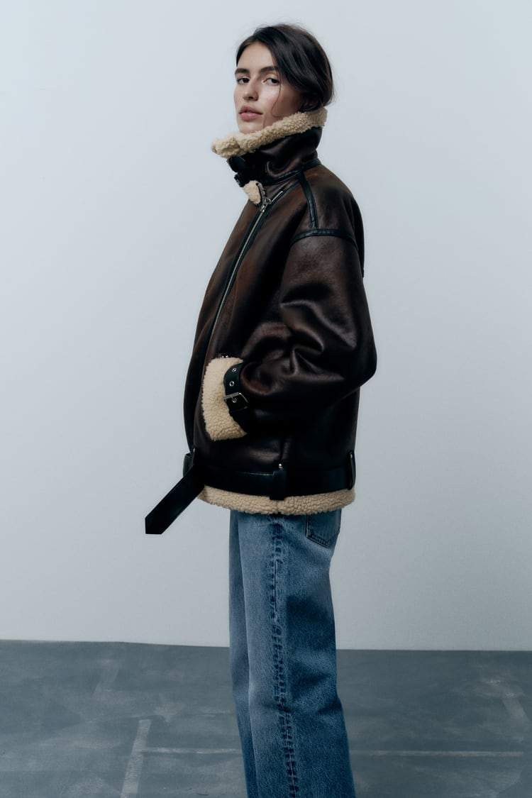 Classic Tan Leather Bomber Jacket
