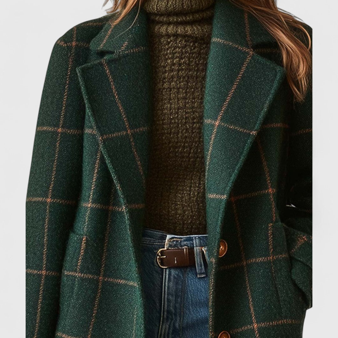Timeless Plaid Trench Coat