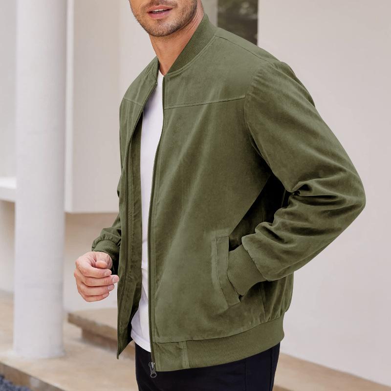 Fashionable Zip Up Jacket with Side Pockets