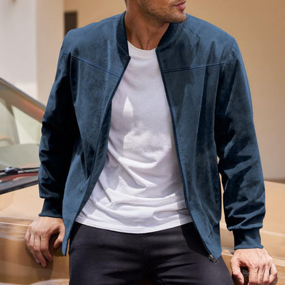 Fashionable Zip Up Jacket with Side Pockets