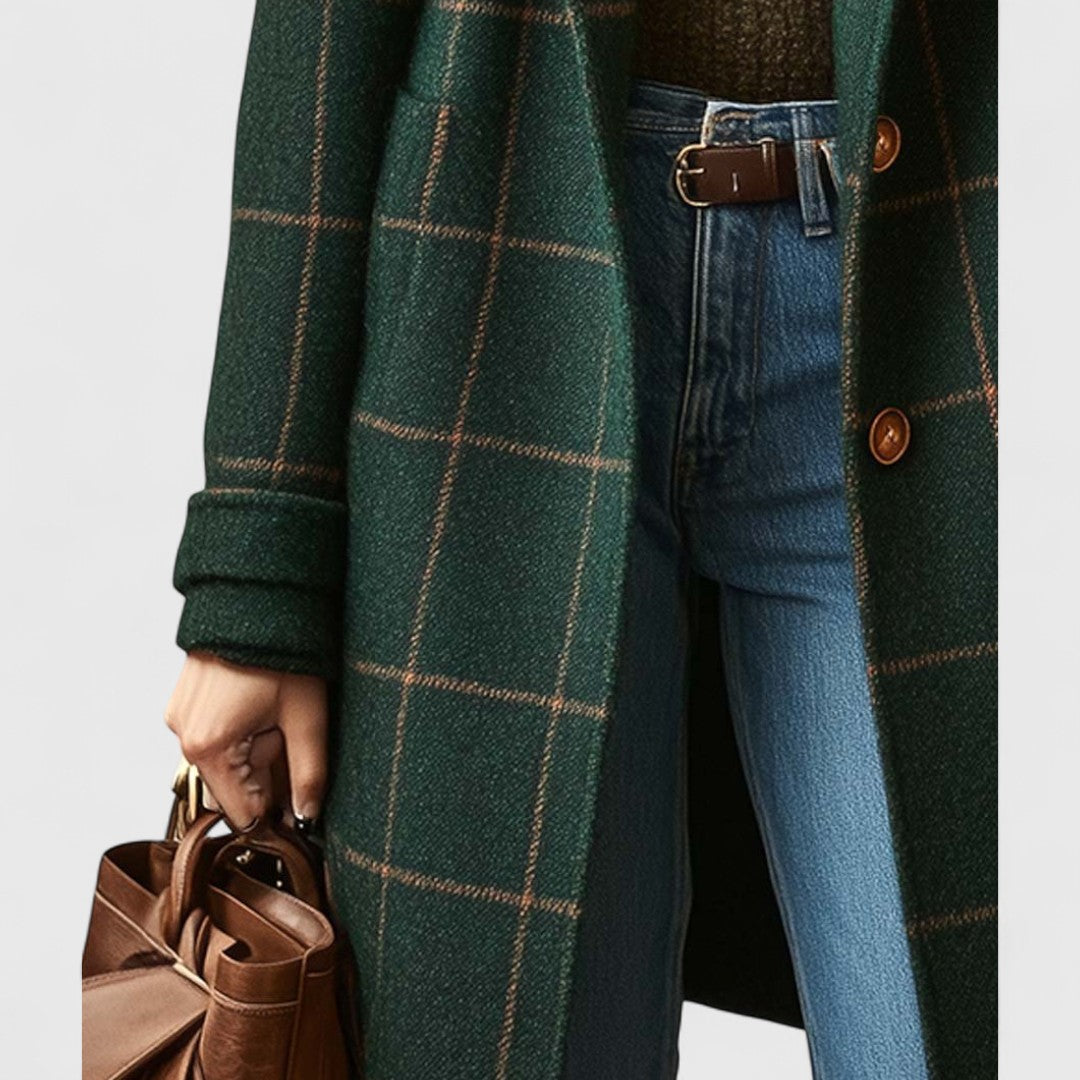 Timeless Plaid Trench Coat