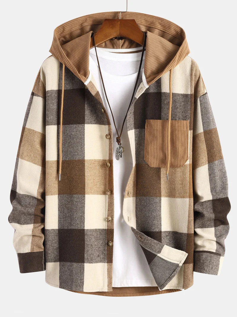 Casual Fit Plaid Flannel Shirt - OutfitLondon