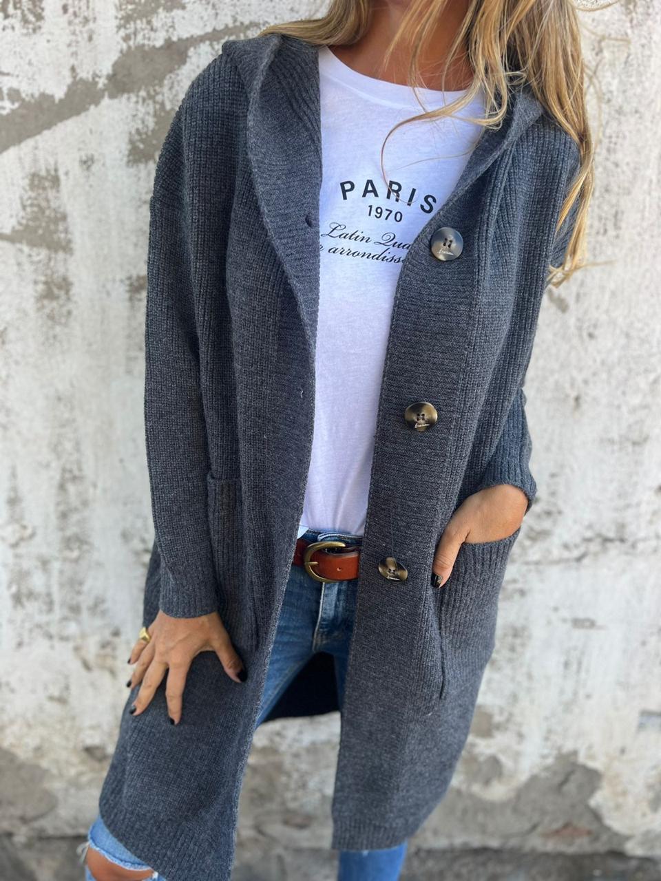 Cozy Women's Open Front Knit Cardigan Sweater